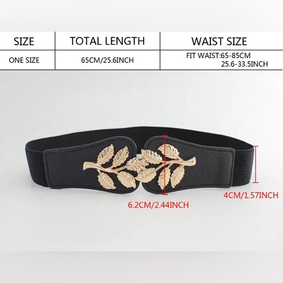 NEW-Elastic Waist Belt Black - Picture 6 of 7